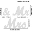 thumbnail image 3 of Letrero para mesa de boda con texto «Mr and Mrs» de madera, color violeta, color blanco, 3 of 8