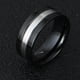 thumbnail image 5 of Minnieouse Anillo de moda con ranuras de titanio y acero, bandas de boda redondas de moda mate, anillos exquisitos, accesorios de ropa, regalos de Accesorios de disfraces Negro 6#, 5 of 6
