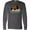 Charcoal Grey, variant on Inktastic Duck Hunting Retro Sunset Hunter Long Sleeve T-Shirt