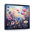 thumbnail image 2 of Designart "Purple Dreamy Flowers VII" Abstract Botanicals Floater Framed Canvas Print, 2 of 7