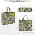 thumbnail image 6 of FORMRS Womens Corduroy Tote Bag Crossbody Shoulder Handbag with Pocket, Beige Flower Pattern, 6 of 7