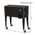 thumbnail image 3 of Outsunny Rattan Portable Rolling Ice Chest, 3 of 5