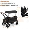 thumbnail image 2 of Infans Foldable Wagon Stroller for 2 Kids, Double Seater Toddler Stroller w/ Canopy, 2 of 7