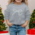 thumbnail image 2 of TIWEKE Sweat à Capuche Élégant pour Filles - Manches Longues Col Rond avec Nœud pour Confort et Mode, 11-12 Ans, 2 of 4