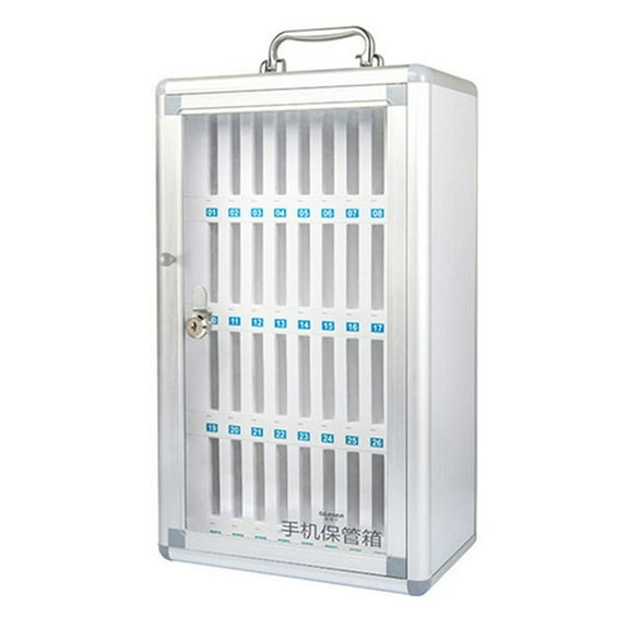 36 Slots Cell Phone Locker, Wall-Mounted Cell Phones Storage Cabinet Mobile Phone Storage Locker Box with Handle And Security Lock for School Classroom Office Exam