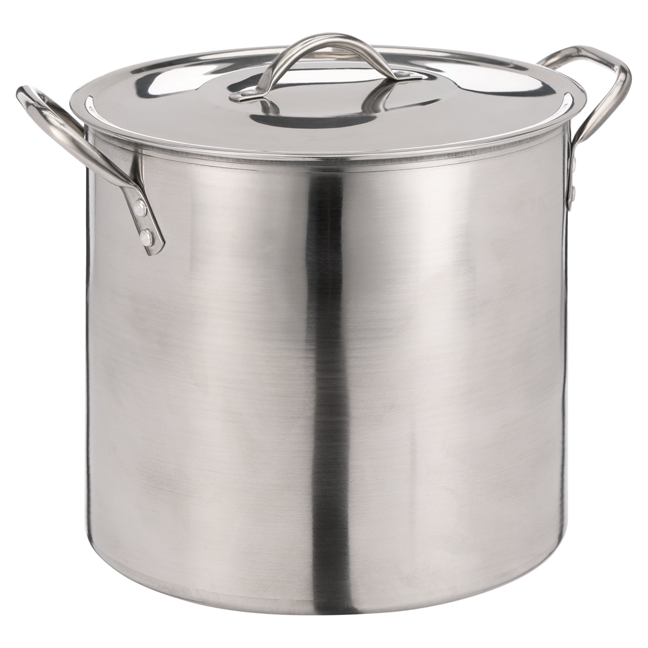Mainstays Stainless Steel 12-Quart Stock Pot with Glass Lid