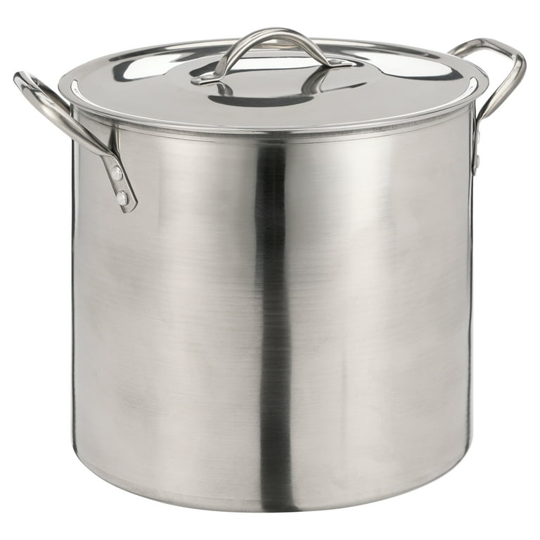 Mainstays 8 Quart Stock Pot with Lid, Stainless Steel
