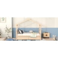 thumbnail image 6 of Miekor Furniture Twin Size Wooden House Bed with Drawers, Natural 99AAN, 6 of 9