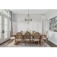 thumbnail image 4 of 2xhome - French Chic Vintage Style Dining Side Chair With Upholstered Linen Welted Fabric And Elegant Natural Rustic Wood Frame - Rattan Wicker Oval Back, Set of 1, 1 piece, 4 of 11