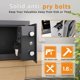 thumbnail image 4 of Caja de seguridad Teclado de seguridad electrónica digital Mini cajas fuertes pequeñas con caja fuerte gris y caja de seguridad para uso comercial en viajes de oficina en el hogar, 0.236 pies cúb, 4 of 4
