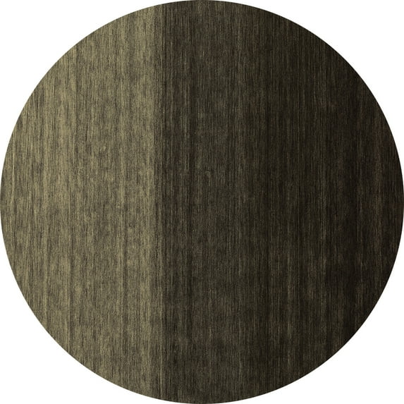 Ahgly Company Indoor Round Abstract Brown Contemporary Area Rugs, 5' Round