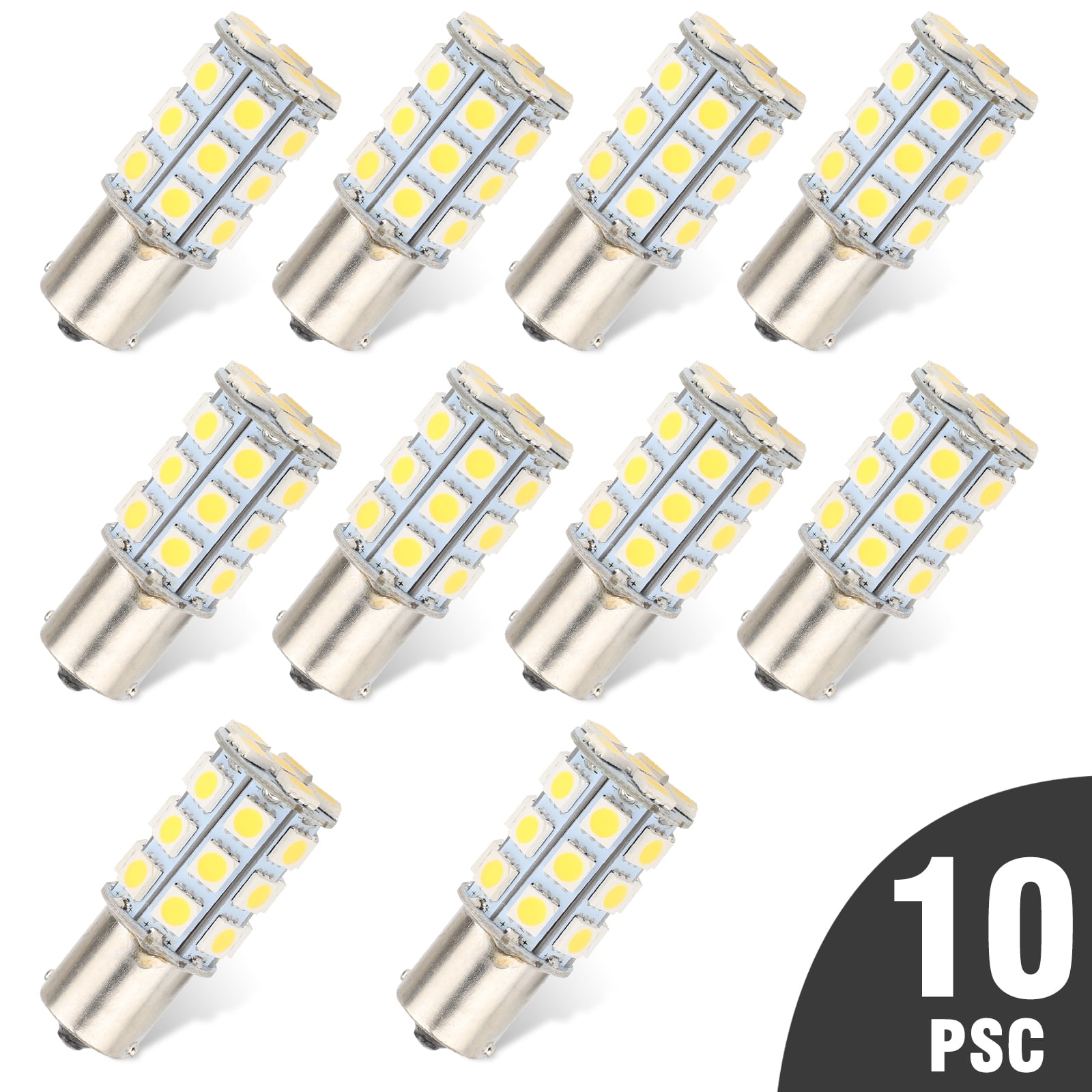 EEEkit 10PCS 4500K Warm White 1156 BA15S 1141 1003 1073 7506 LED Bulbs