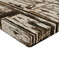 thumbnail image 2 of Ambesonne Vintage Fitted Sheet, Vertical Rustic Planks, Twin Size, Brown White, 2 of 3