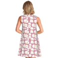 thumbnail image 2 of Bixox Cartoon Sheep Print Women's Sleeveless A-Line Dress with Pockets, Casual Knee-Length Tank Dress for Summer-X-Large, 2 of 7