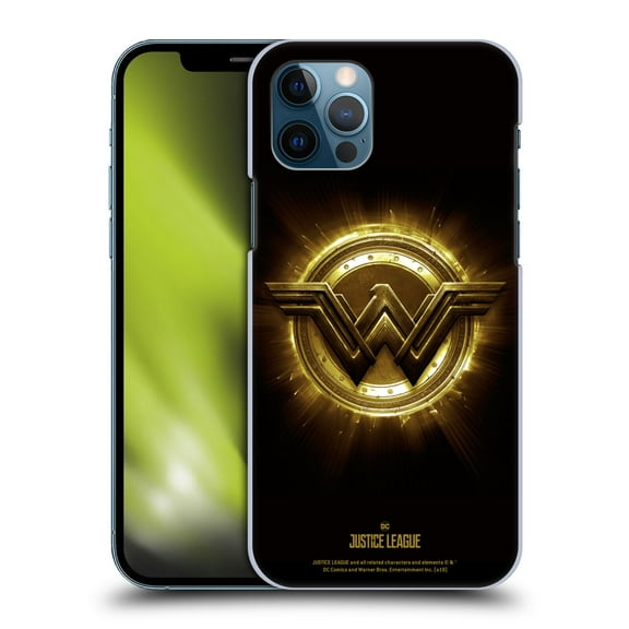 Head Case Designs Officially Licensed Justice League Movie Logos Wonder Woman 2 Hard Back Case Compatible with Apple iPhone 12 / iPhone 12 Pro
