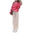 thumbnail image 5 of Gureui Women Vintage Argyle Knitted Sweater Oversized Aesthetic Long Sleeve Pullovers Knitwear Y2K E-Girl Sweater, 5 of 9