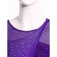 thumbnail image 4 of iiniim Women Lyrical Dress Elegant Modern Contemporary Dance Sparkly Flowy Mesh Tulle Split Long Skirt Purple XXL, 4 of 7