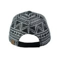 thumbnail image 4 of C.C Unisex Abstract Navajo Weaved Panel Adjustable Precurved Baseball Cap Hat, Black/White, 4 of 4