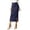 Blue, variant on Half Length Skirt Solid Color At The Waist Slit Long Skirt High Split Skirt M