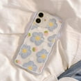thumbnail image 4 of Compatible for iPhone 12 Mini Clear Case with Flower Cute Strawberry Lace Design for Girls Woman TPU Protective Slim Shockproof Floral Case for iPhone 12 Mini-Blue, 4 of 15
