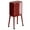 Red, variant on AOOOWER Space Efficient Wheeled Trash Can With Flexible Wheels and Smooth Lid Modern Design For Office