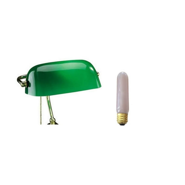 Upgradelights Green Glass Bankers Lamp Shade Replacement (Bulb Included