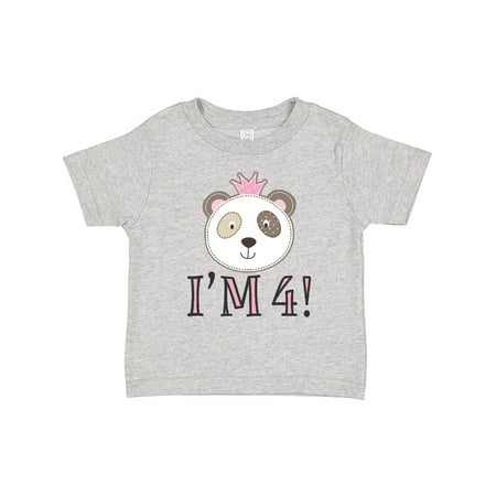 

Inktastic 4th Birthday Panda 4 Year Old Girl Gift Toddler Toddler Girl T-Shirt