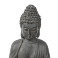 thumbnail image 6 of LuxenHome Gray MgO Enlightened Buddha Garden Statue, 6 of 8