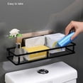 thumbnail image 2 of Shower Caddy  Floating Shelves Shower Caddy Bathroom Shelf, Wall-Mounted Stainless Steel Bathroom Rack for Shampoo Cosmetic Towel Kitchen Storage Shelf, Household Bathroom Accessories/Black-2Pcs, 2 of 8