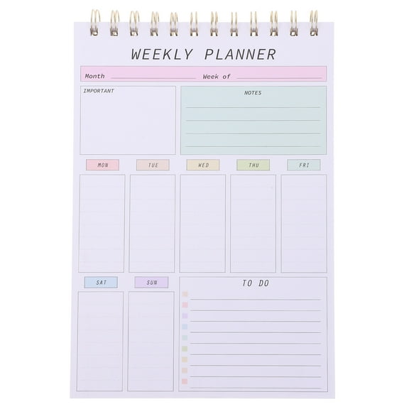 Elegant Weekly Planner with Undated Pages Weekly Desk Planner Weekly Planner Weekly Schedule Planner Daily Planner Journal Planner Weekly Planning to Do Pad