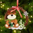 thumbnail image 5 of Vikakiooze 2022 Christmas Decorations Santa Claus Small Vines Circle Wreath Pendants Children's Christmas Gifts Wreath Christmas Tree Pendants, 5 of 9