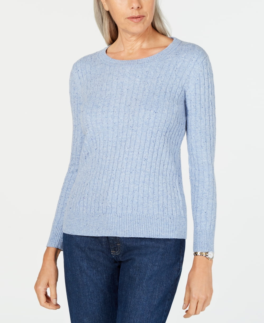 karen scott cable knit sweater