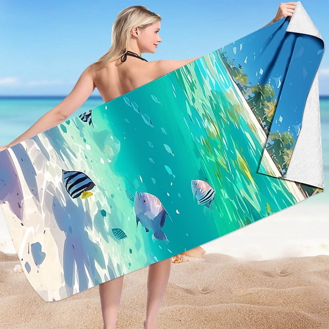 Toallas de baño para mujer, pijamas estampados de moda y tendencia, toallas de baño para natación, toallas de playa, toallas para mujer