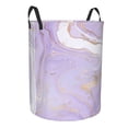 thumbnail image 2 of Kll Lavender Glitter Foil Stripes Waterproof Foldable Laundry Hamper Bucket With Handles For Storage Bin,Kids Room,Home Organizer (Small), 2 of 8