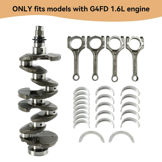 Cigüeñal, varillas y rodamientos del motor G4FD 1.6L para Hyundai Accent Kia Rio Soul