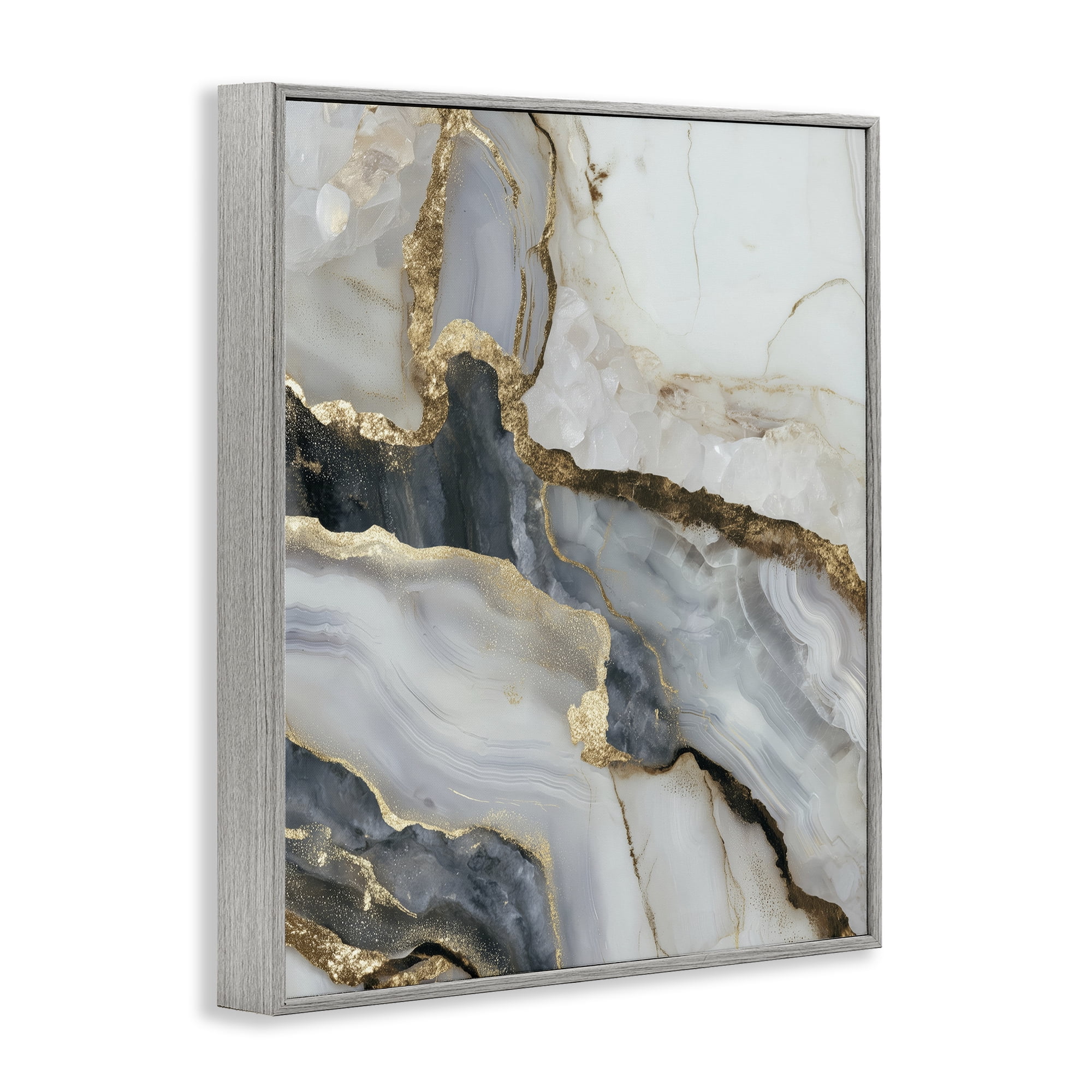 Stupell Industries Elegant Touch of Gold Gray Framed Giclee Art, design by Svetlana Aleynikova