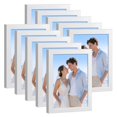 thumbnail image 1 of Set de 10 marcos de fotos HappyHapi blancos de 4 x 6 con tapete de 3,5 x 5, 1 of 9