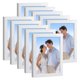 thumbnail image 1 of Set de 10 marcos de fotos HappyHapi blancos de 4 x 6 con tapete de 3,5 x 5, 1 of 9