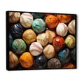 thumbnail image 2 of Designart "Baseball composition I" Sports Floater Framed Wall Art Print, 2 of 7