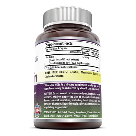 Amazing Formulas Forskolin Extract (Standerdized to 10%) 125 Mg 120 Capsules