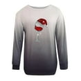 thumbnail image 3 of Fridja Mode Femmes Manches Longues Col Rond Imprimé Sweat-Shirt Tops Blouse, 3 of 3