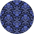 thumbnail image 1 of Ahgly Company Tapis Rond Lavable en Machine Intérieur Transitionnel Bleu Nuit, 4 Pieds Rond, 1 of 7