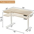 thumbnail image 3 of Barhoss L-Shaped Standing Desk, Adjustable Height Electric Desk, 59 x 40 Inches for Home Office (Oak, 59 x 29''), 3 of 14