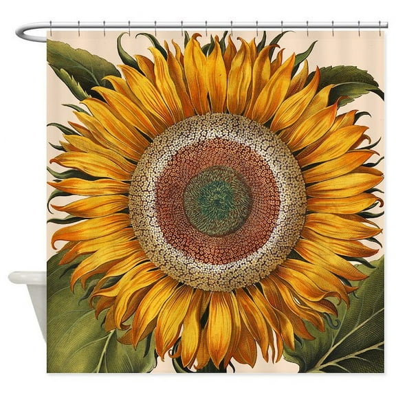 CafePress - Basilius Besler Sunflower - Unique Fabric Shower Curtain 70" x 72"