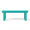thumbnail image 5 of WestinTrends Ashore Outdoor HDPE 48" Modern Backless Patio Bench, Turquoise, 5 of 9