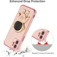 thumbnail image 5 of for iPhone 11 Case Cute 6D Astronaut Case with Stand Function Luxury Plating Case Cover Slim Fit Soft TPU Shockproof Bumper Protective Electroplated Case for Girls Boys,6.1 inch,Pink, 5 of 6