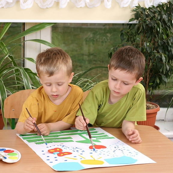 WHAMVOX  3 Pcs White Drawing Paper for Kids Long Toilet Roll Easel Art Child