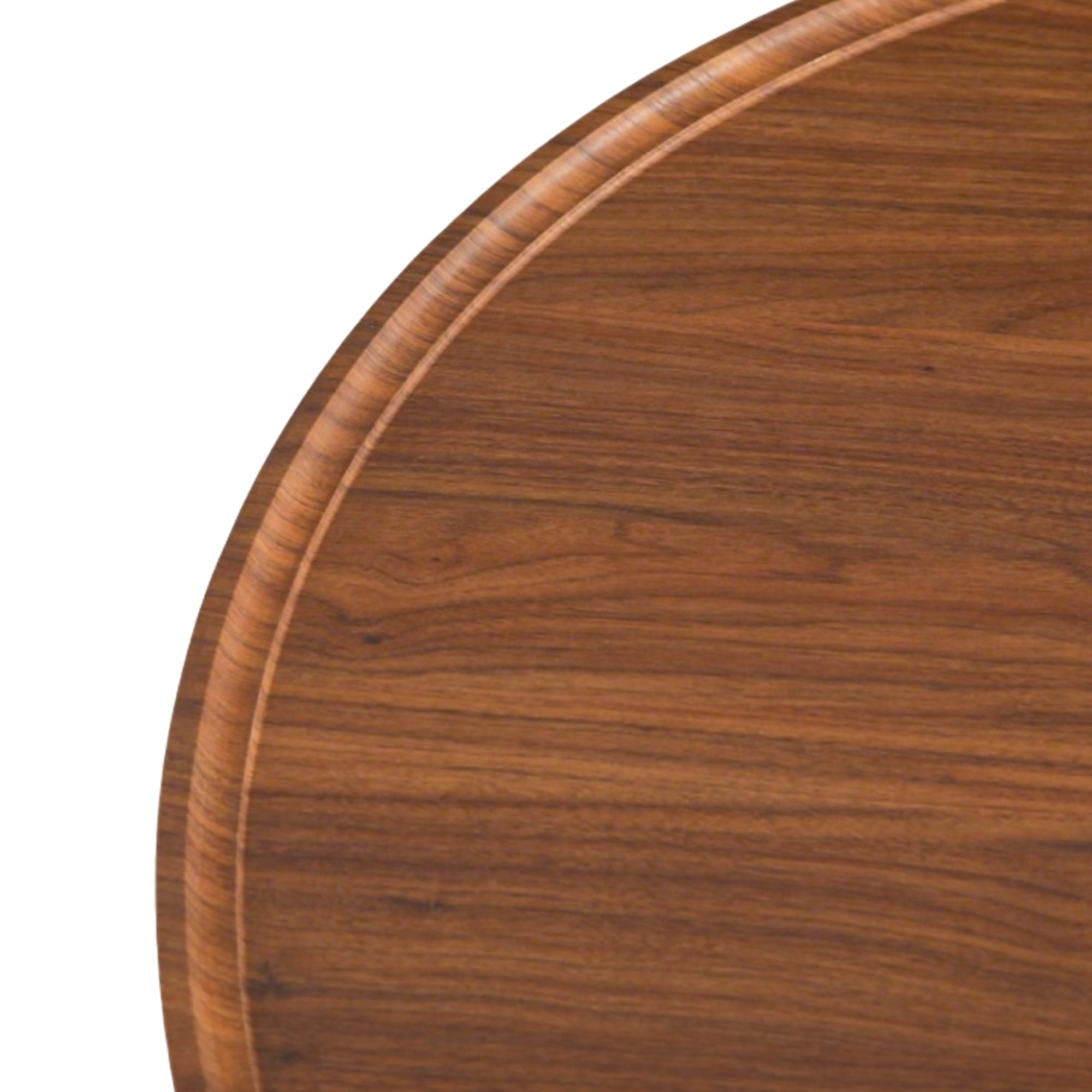 Leumius Modern Round Coffee Table with 2 Hidden Storage Drawers, Walnut Wood Finish Drum Circle Coffee Table with Storage for Living Room Bedroom