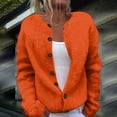 thumbnail image 3 of Cardigan Sweaters for Women Trendy Chunky Knit Cardigan Sweater Button Down Long Sleeve Solid Color Jacket Outerwear, 3 of 4
