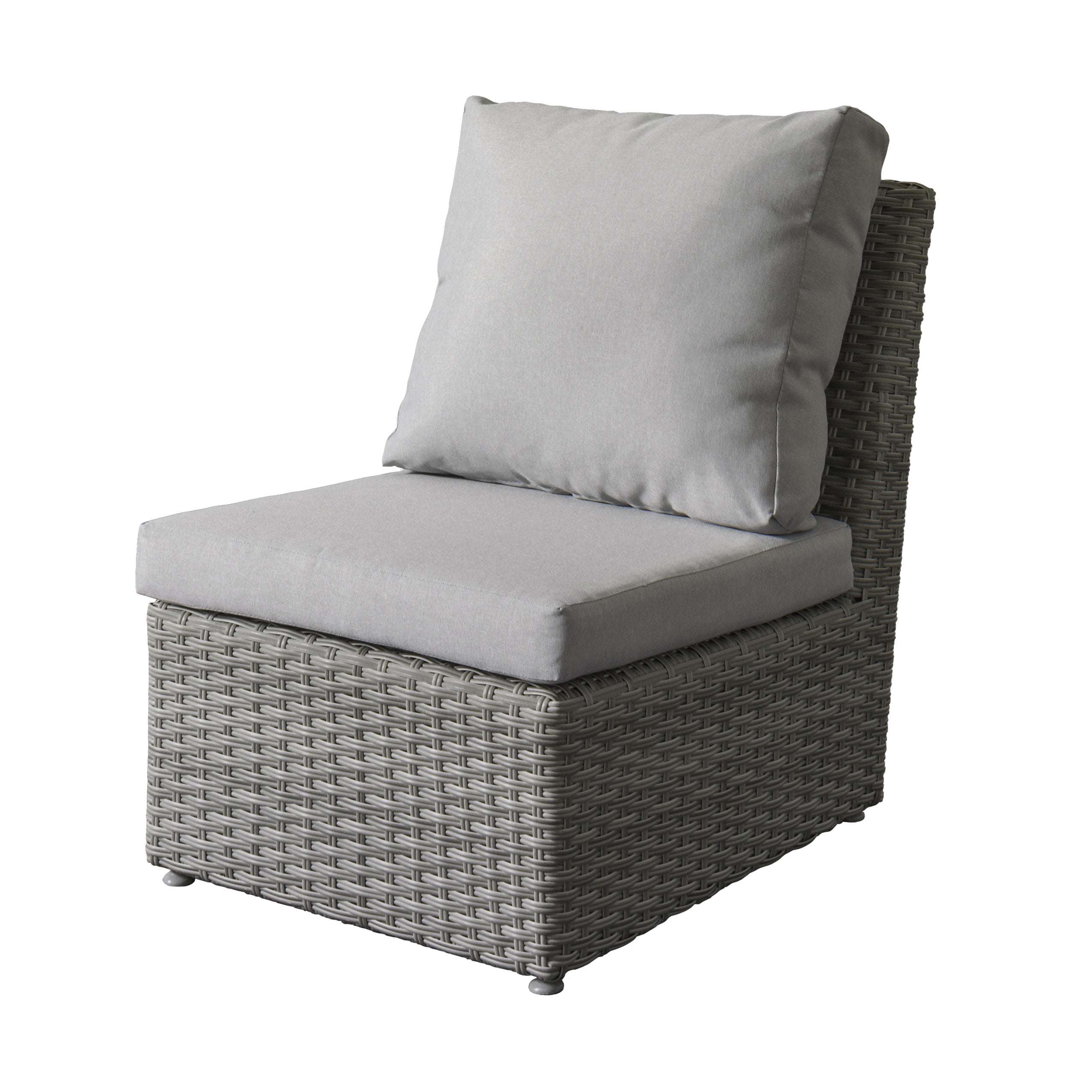 CorLiving Weather Resistant Resin Wicker Armless Patio Chair Walmart